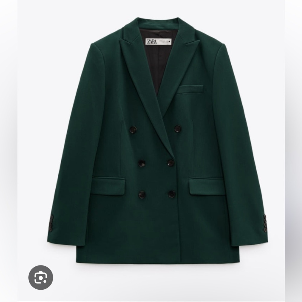 New Zara BLACK double breasted blazer jacket 2761/050